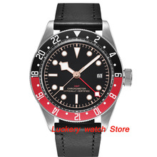 41mm Corgeut GMT men's watch black dial luminous rotating Bezel sapphire glass Automatic movement wrist watch-CA16 2024 - buy cheap