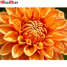 DIY 5D Diamond Embroidery Crystals Diamond Mosaic Orange flower Picture Square Rhinestones Diamond Painting Cross Stitch LWR 2024 - buy cheap