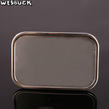 Westbuck-hebilla de cinturón de Metal para mujer, hebilla de cinturón de alta calidad, rectangular, plateado brillante, en blanco, 5 uds., venta al por mayor, nuevo estilo 2024 - compra barato
