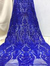 luxury French tulle embroidery lace fabric with sequins best quality JIANXI.C-122504 french net fabric 2024 - buy cheap