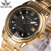 SEWOR Business Golden Series Stainless Steel Mens Watches Top Brand Luxury Mechanical Watch Sports Automatic Wrist watch relogio 2024 - buy cheap