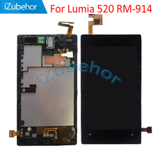 4,0 "IPS экран дисплея для Nokia Lumia 520 RM-914 LCD + кодирующий преобразователь сенсорного экрана в сборе с рамкой 480X800 пикселей Бесплатная доставка 2024 - купить недорого