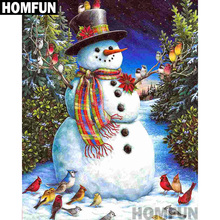 HOMFUN Full Square/Round Drill 5D DIY Diamond Painting "Christmas snowman" 3D Embroidery Cross Stitch 5D Home Decor A00955 2024 - buy cheap