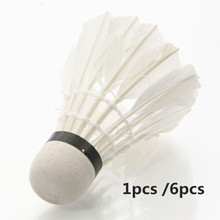 Bola de badminton branca, acessório durável para competição, penas de ganso, para esportes ao ar livre, 1/6 peças 2024 - compre barato