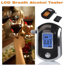 5pcs/ 2019 NEW Hot selling fashion Professional Mini Police Digital LCD Breath Alcohol Tester Breathalyzer AT6000 Free shipping 2024 - buy cheap