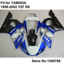 Alta calidad ABS carenados para Yamaha YZF blanco negro azul R6 98 99 00 01 02 kit de carenado YZFR6 1998, 1999, 2000, 2001, 2002 LV64 2024 - compra barato