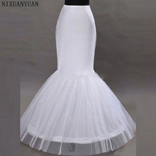 Nixuanyuan petticoat de sereia, 1 aro de osso, elástico, cortina de crinolina, acessórios para casamento, venda quente 2024 - compre barato