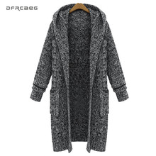 Warm Knitted Sweater Women's Cardigan Long Coats 2020 Winter Clothes Thicken Loose Hooded Coat Female Long Sleeve Outerwear 2024 - buy cheap