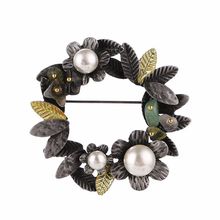 OneckOha Vintage Colorful Stone Tree Brooch Pin Zinc Alloy Retro Pin Collection Garment Accessories 2024 - buy cheap