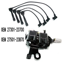 OEM 2730123700 2750123B70 Ignition coil spark plug wire set For Hyundai Elantra Tucson Kia Spectra 5 Sportage 2.0L 2003-2009 2024 - buy cheap