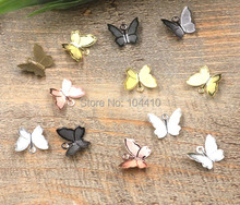 11*12mm Vintage Butterfly Charms Connectors Blanks Metal Bu Yao Hair Sticks DIY Jewelry Accessories Findings Multi-color Plated 2024 - buy cheap