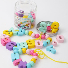 Montessori Learning Education Wooden Beaded Toys For Children Colorful Digital Beads Intelligence Development Toy 2024 - buy cheap