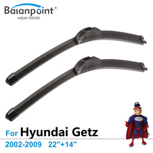 Wipers for Hyundai Getz 2002-2009 22"+14", Pack of 2, Top Rated Jointless Wiper Blade 2024 - buy cheap