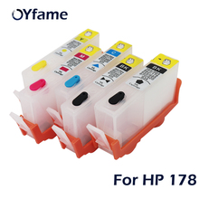 OYfame 5 Cor Para HP178 Compatível Cartucho de tinta Recarregáveis Com ARC Chip de 178 Cartucho De Tinta Para Impressora de 5510 5515 7510 B110a 2024 - compre barato