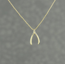 New trendy wishbone lucky necklace gold silver plated fashion jewelry statement pendant  women 2024 - buy cheap