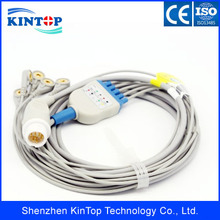 5pcs/lot Compatibe New Mindray One-piece with 5leads CLIP ECG cable for CD2000 MB526 AHA, 12pin with CE approved 2024 - buy cheap