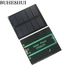 Buheshui painel solar mini célula solar epóxi 0.5w 2.5v, carregador de sistema solar faça você mesmo educacional policristalino 58*70*3mm 1000 tamanhos 2024 - compre barato