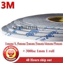 Save Money! 1mm/1.5mm/2mm/3mm/4mm/5mm width Double Sided Adhesive 3M Black 9448 Tape + 300LSE 9495LE 1MM Tape for Touch Screen 2024 - buy cheap