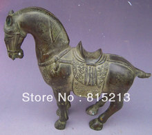 Бесплатная доставка, статуя лошади wang 000916 старинная китайская бронза 2024 - купить недорого