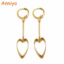 Anniyo-pendientes de Color dorado para mujer y niña, joyería de fiesta, regalos para madre #005114 2024 - compra barato