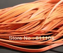 3mm Salmon ONE SIDE Flat Faux Suede Leather Lace Cord DIY Rope For DIY Fashion Bracelet Bags Jewelry making Strap Cord Wholesale 2024 - buy cheap