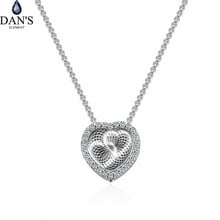 Dan's Element Real Brand AAA Zirconia Micro Inlays Fashion Heart Pendant Necklace for women Valentine's Gift 133535 2024 - buy cheap