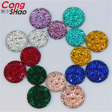 Cong Shao 100pcs 16/18mm Colorful Round Shape flatback Resin Rhinestone applique stones and crystals DIY costume Button CS596HB 2024 - buy cheap