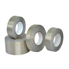 20mm/25mm X 20M Silver Conductive Fabric Cloth Tape LCD EMI Anti-Radiation shield double-sided Silver grey tape 2024 - buy cheap