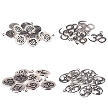 10PCS/Lot Lotus OM Buddha Silver Color Metal Zinc Alloy Bronze Charms DIY Bracelet Necklace Earring For Jewelry Making BD329 2024 - buy cheap