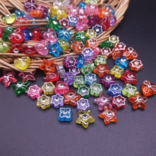100pcs Heart /Pentagram/Flower/Plum/Triangle Shape Mixed Color Plastic Beads DIY Bracelet necklace Jewelry Making accessories 2024 - buy cheap