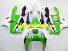 Motorcycle Fairing kit for KAWASAKI Ninja ZX6R 94 95 96 97 ZX-6R ZX6R 1994 1995 1996 1997 White green Fairings set+Gifts 2024 - купить недорого