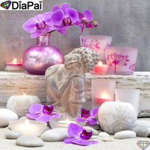 DiaPai 5D DIY Diamond Painting 100% Full Square/Round Drill "Flower candle" Diamond Embroidery Cross Stitch 3D Decor A22245 2024 - buy cheap