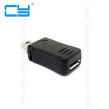 2PCS USB 2.0 F/M Mini A 5 Pin 5p male plug to Micro B 5 pin 5P Female jack adapter cable connector Free Shipping 2024 - buy cheap