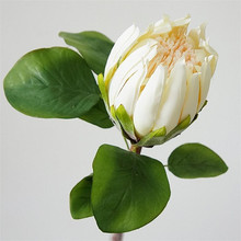Поддельные один стебель цветок императора моделирование Protea Cynaroides, украшение для свадьбы, дома, витрина Декоративные искусственные цветы 2024 - купить недорого