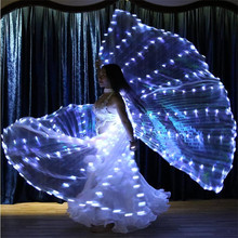 KS60 Whit led light Split wings party dance wear led costumes luminous bellydance cloak glowing model wears dress disco show bar 2024 - buy cheap