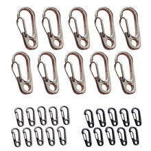 10PCS Classic Mini Carabiner Keychain Hanging Buckle Spring Camping Hiking mountaineering trinket Carabiner for keys 2024 - buy cheap