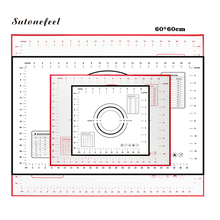 Коврик силиконовый большого размера для выпечки, коврик для замеса теста со шкалой, антипригарный, раскатной кондитерский мат для кухни, инструмент для выпечки, 60 х60 см 2024 - купить недорого