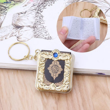 JAVRICK-Mini Ark Quran Book, papel Real, puede leer el llavero árabe del Corán, joyas musulmanas 2024 - compra barato