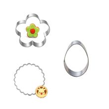 3pcs/set Flower Egg,Round Petal Knife Decoration Cake Fruit Vegetable Biscuit Cookie Cutter Tools Kitchenware Stainless Steel 2024 - buy cheap