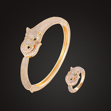 Lanruisha-brazalete de lujo con anillo de Animal Leopard 3a, Circonia cúbica, Micro pavé, ajuste clásico, fiesta, regalo de joyería 2024 - compra barato