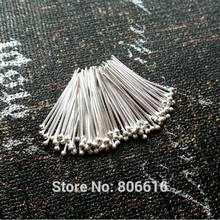" Fake One Penalty Ten " 20MM 55Pcs/Lot 925 Sterling Silver Ball Head Pins & Needles Jewelry Accessories 2024 - buy cheap