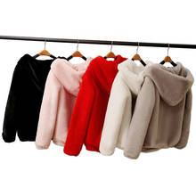 Brieuces New Winter Faux Mink Long Sleeve Women Fur Coat Hooded Zipper Classic Generous Golden Ratio Warm Practical Fur Jacket 2024 - buy cheap