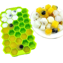 Bandeja de cubo con tapa de panal de abeja para cocina, molde creativo de cubo de silicona para helado, DIY, para Bar, 37 rejillas 2024 - compra barato