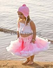girls tutu skirt pettiskirt  pink+white fringe 2024 - buy cheap