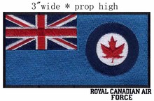 Parche bordado de bandera de la Real Fuerza Aérea Canadiense, 3 "de ancho, para costura, ropa, colgante, alférez de hoja de arce 2024 - compra barato