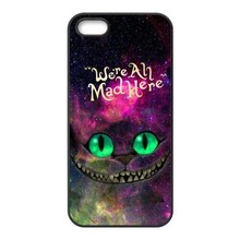 Alice in Wonderland Nebula for Galaxy Space Cheshire Cat Hard Phone Cover Case for iPhone 4 4S 5 5S 5C 6 6 PLUS 7 7PLUS 2024 - buy cheap