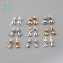 10 Sets Gold Silver Rhodium Plated Stud Earrings Post Earring Stopper For Fashion Women Earring DIY Accessories For Jewelry 2024 - buy cheap