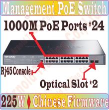 Firmware chino de 27 puertos, conmutador de gestión de red, 225W, 1000M, puertos POE, suministro de energía a la Cámara AP, con 2 puertos SFP, Sup PoE + 2024 - compra barato