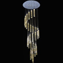 modern Double staircase lamp long chandelier bubble crystal column living room LED villa spiral fishing line lighting fixture 2024 - buy cheap