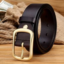 2019 fashion coffee designer belts full grain leather belt high quality waist strap men casual cowboy waistband scalpers jeans 2024 - buy cheap